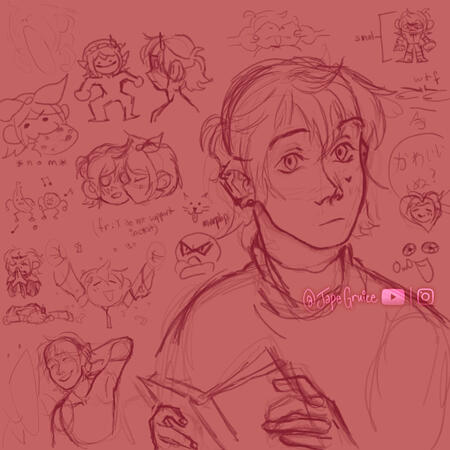 kagamine rin & len doodle page