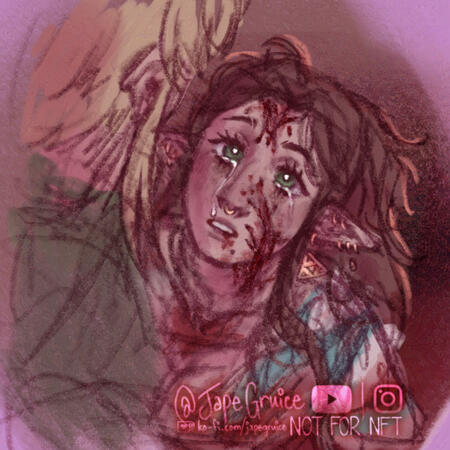 loose painting of my tloz oc, elianne