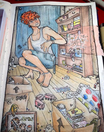 old painting of my oc lyrran