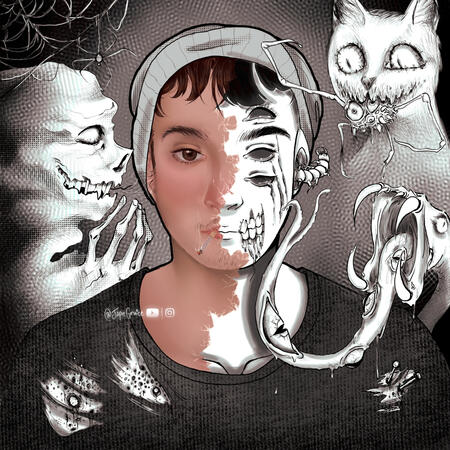 realistic painting x junji ito commission