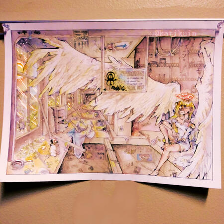 traditional painting of my oc, elli