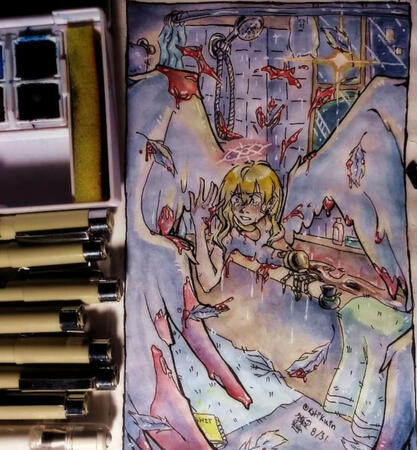 old painting of my oc elli