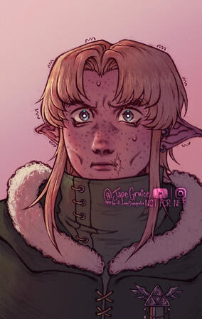 tloz oc collab artwork of my oc frost
