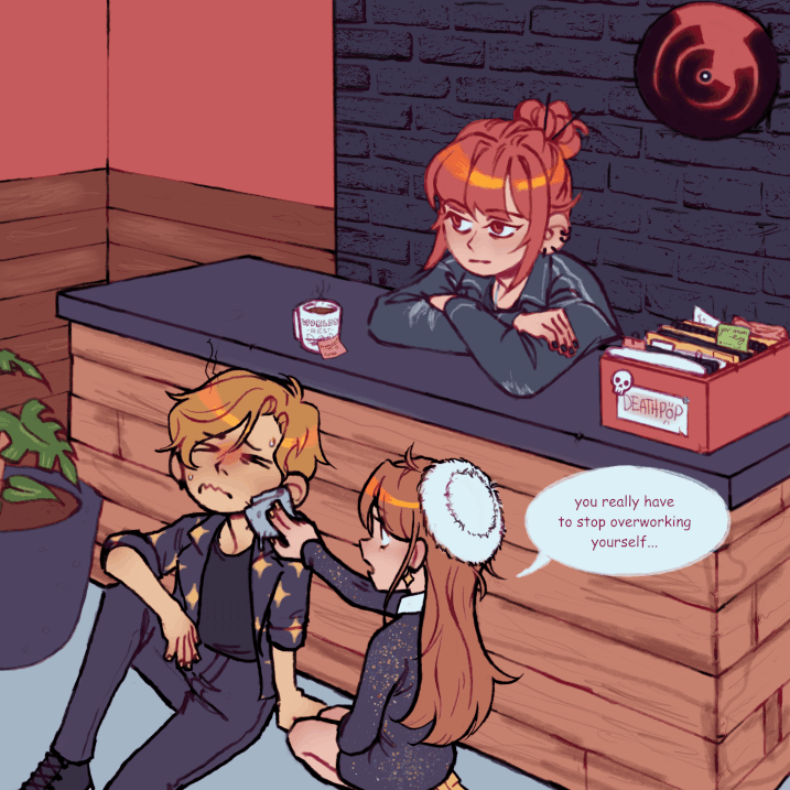 wip of a convo in brand new friends